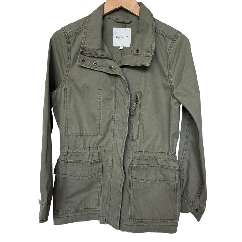 Madewell Women's Military Utility Jacket Green Military Style Size S Casual Fall